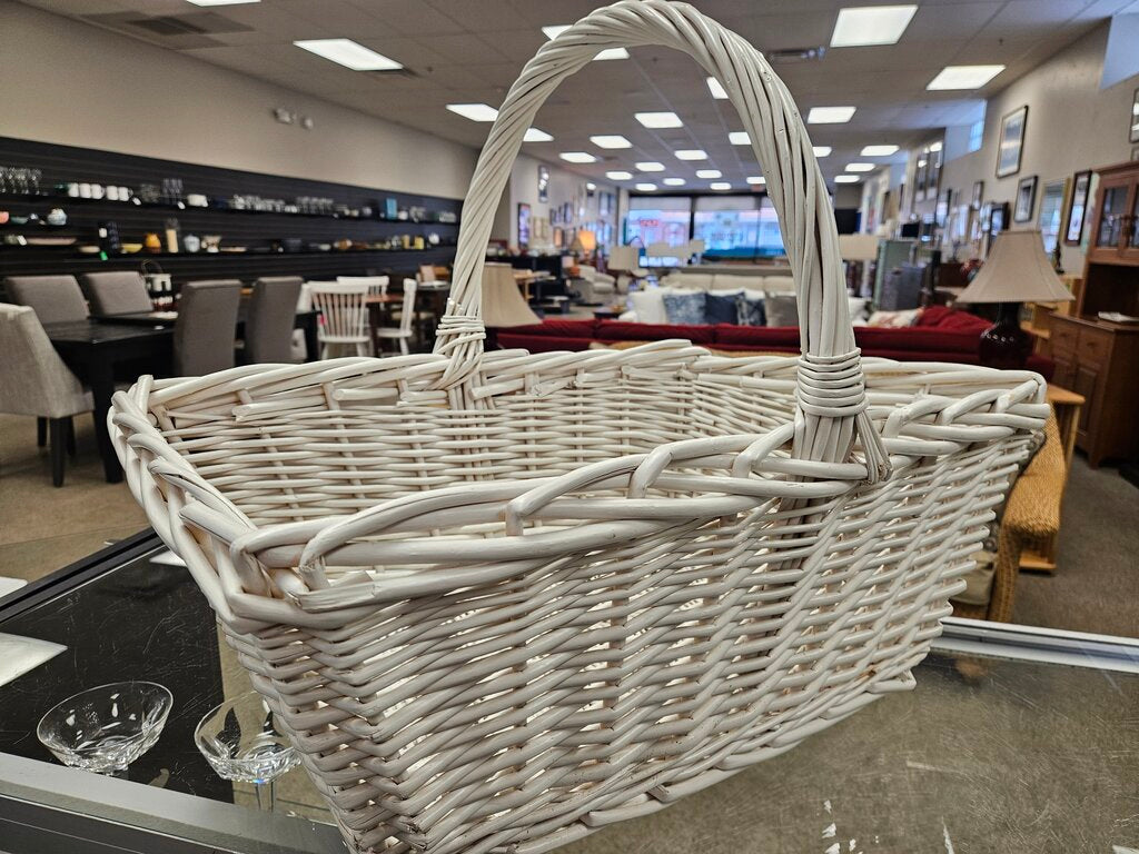 Painted Wicker Basket