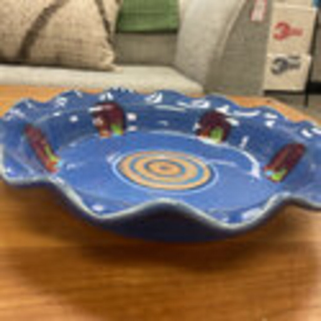 Lasser Ceramics Blue Moon Pie Plate
