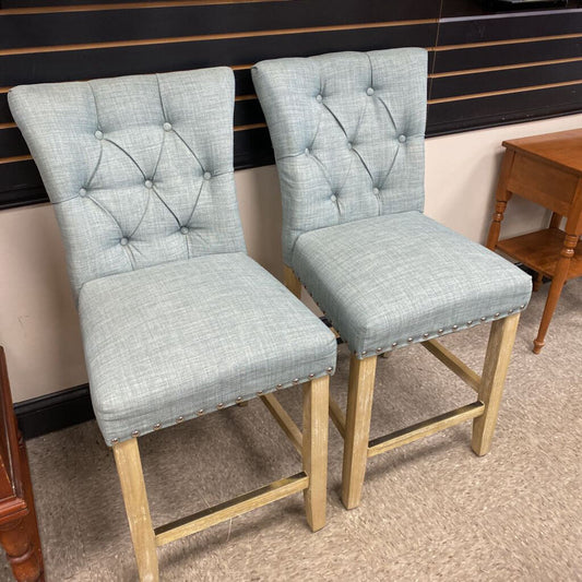 2x Upholstered Counter Chairs