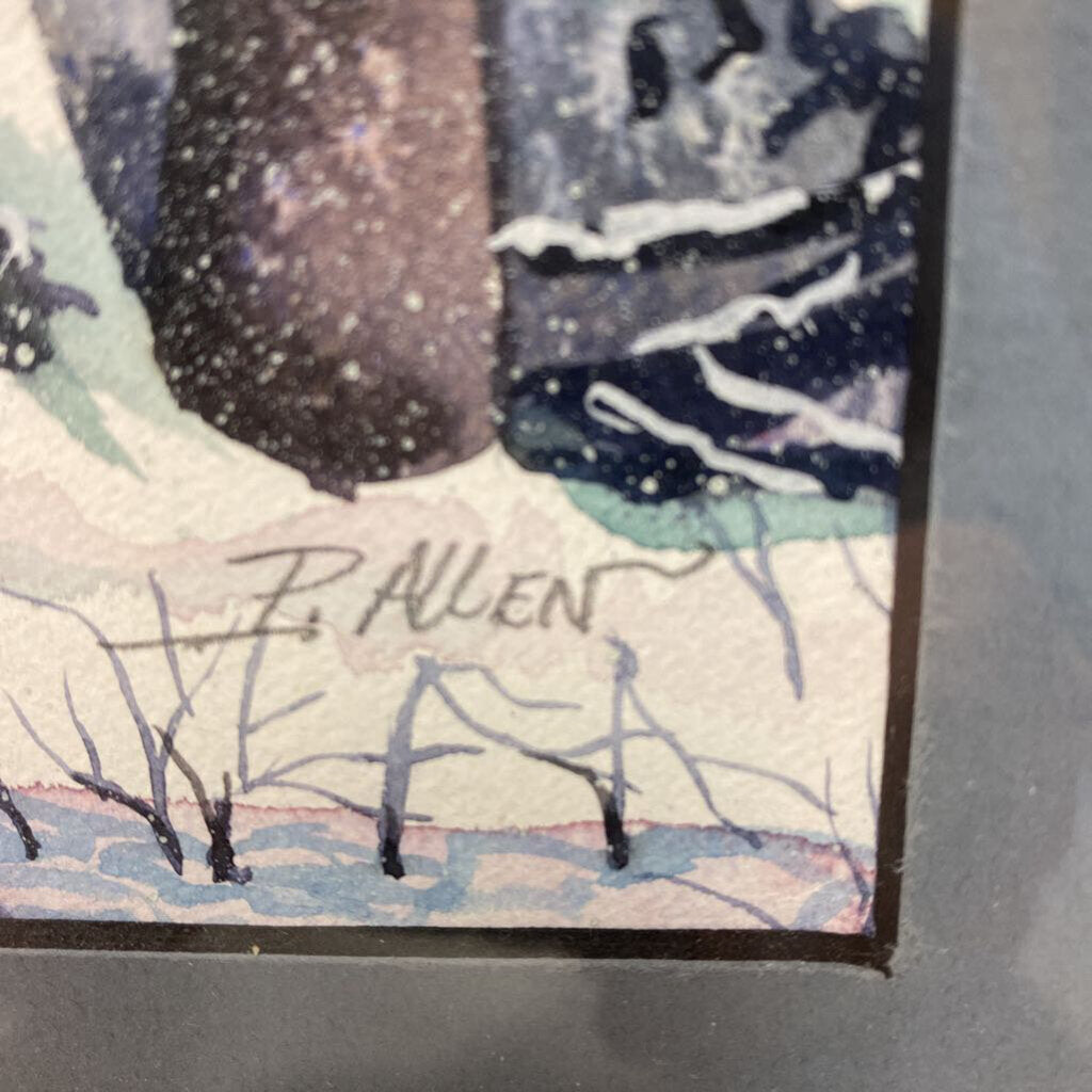 Allen "Snow Fall" watercolor