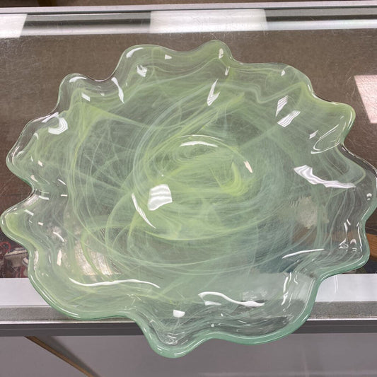 Fluted Glass Platter