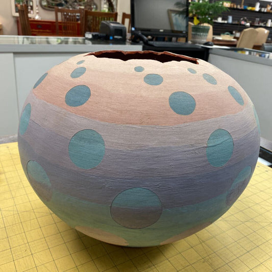Large Pottery Ball Vase