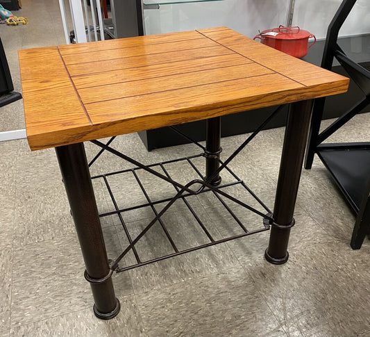 Wood/Iron Side Table