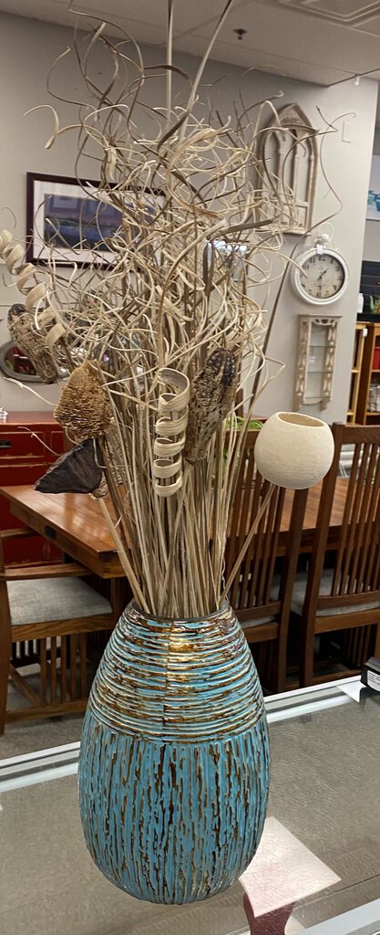 Ceramic Rustic Vase w/Naturals