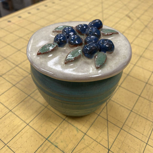 Blue Hill Pottery Jar w/Blueberry Lid