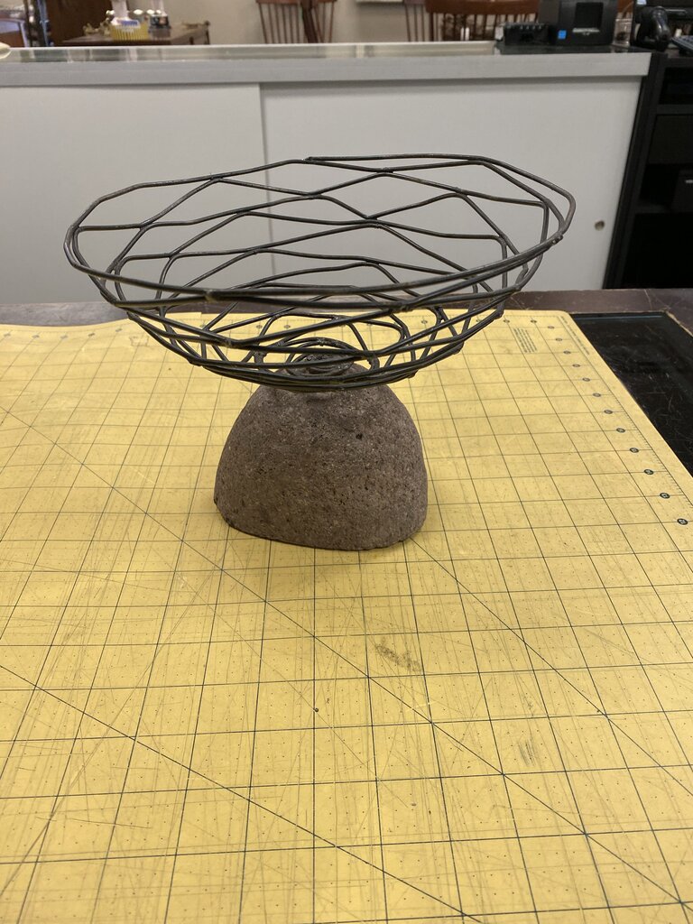 Wire Basket on Granite Stone