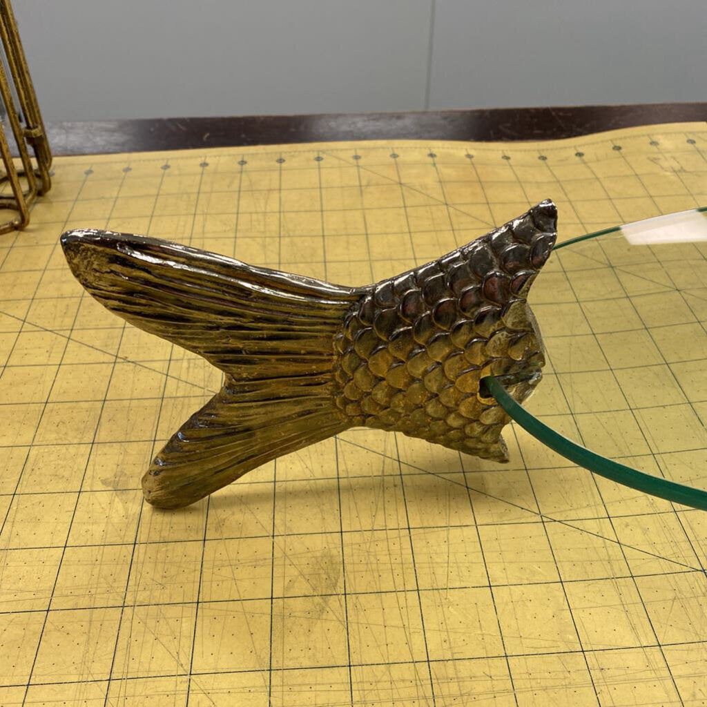 Glass and Metal Salmon Server