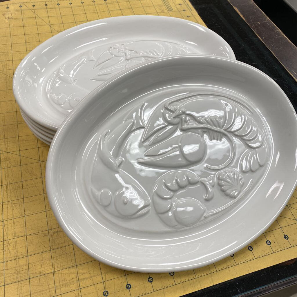 6x Dansk Seafood Plates