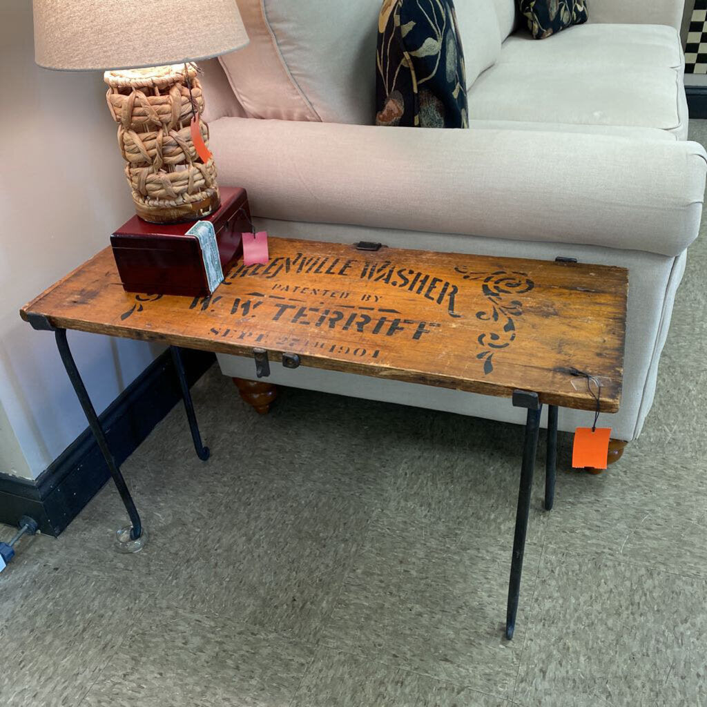 Board Top Industrial Side Table