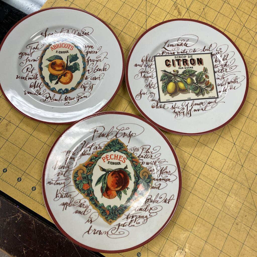 3x William Sonoma Rosanna Plates