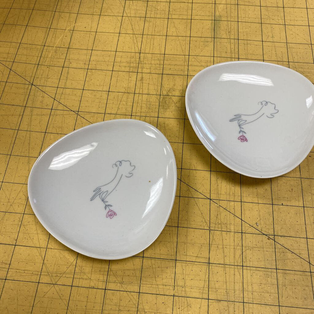 2x Rosenthal R Peynet Oval Dishes