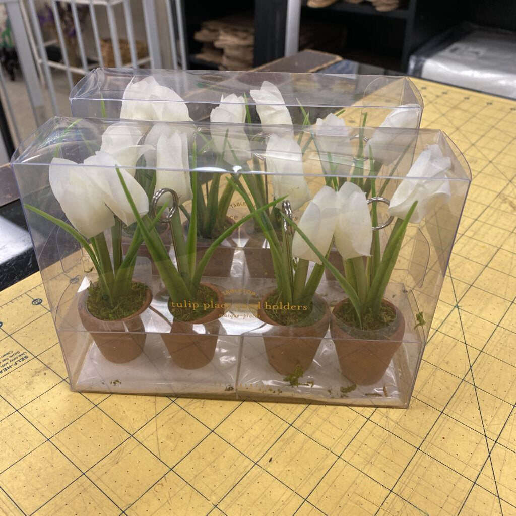 2 Pkgs of 4 Tulip Place Card Holders