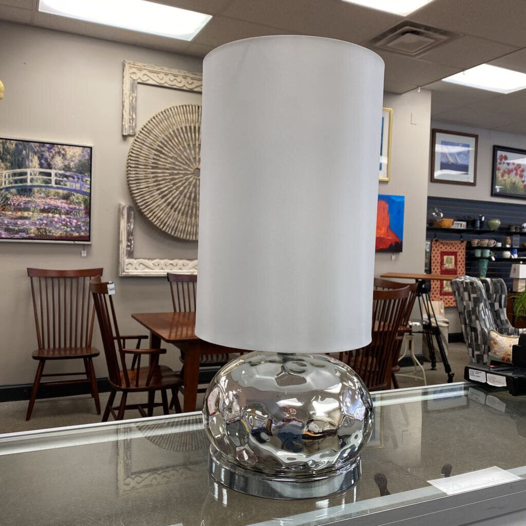 Dimpled Mercury Glass Modern Lamp