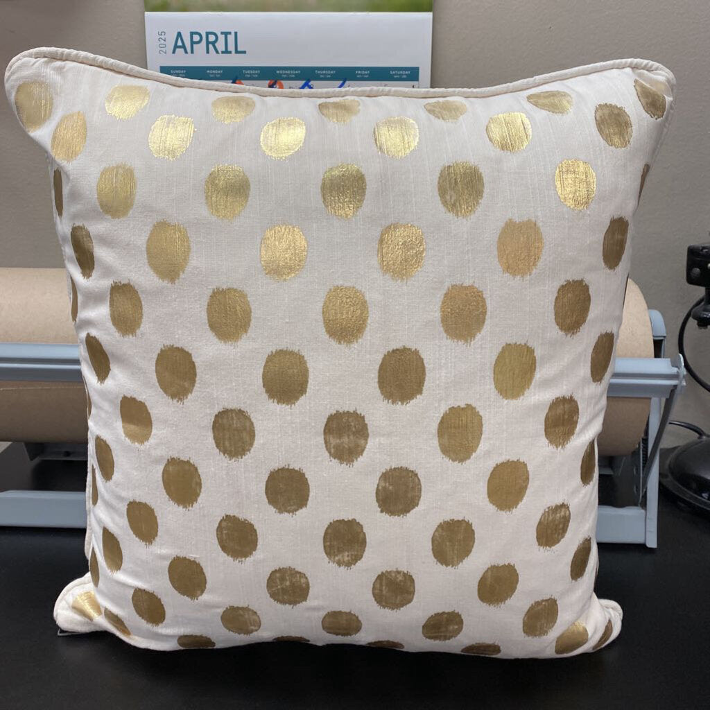Metallic Polka Dot Pillow