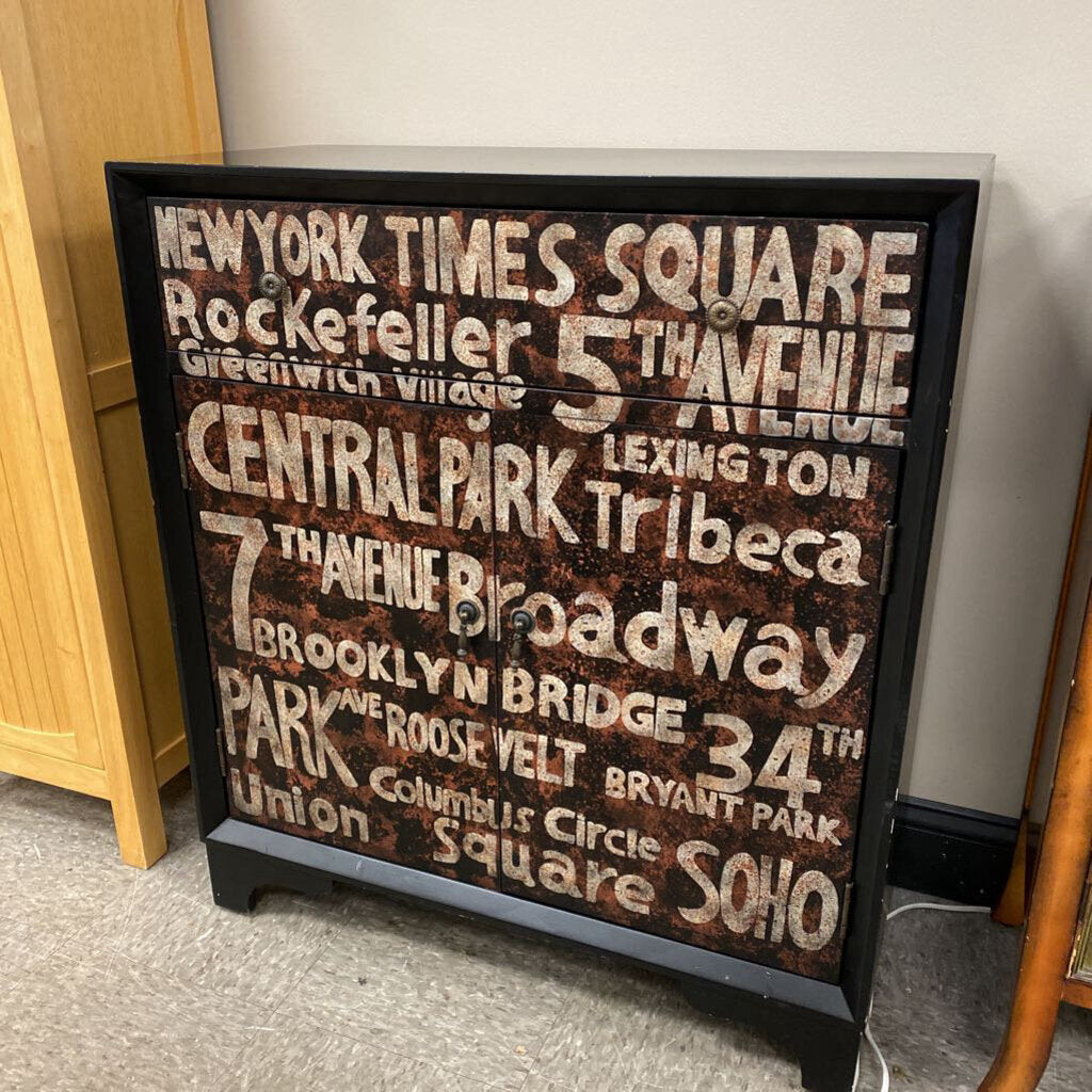 1 Drawer 2 Door New York Label