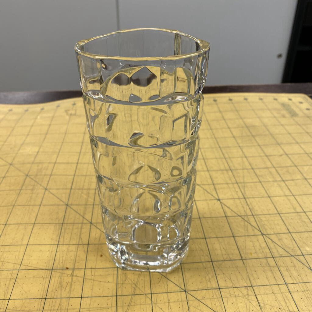 French Cubist Glass Vase