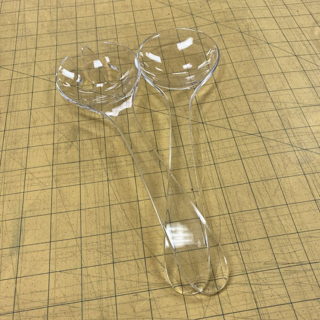 Pair Acrylic Salad Serving Utensils