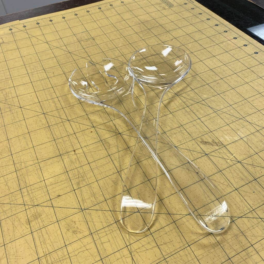 Pair Acrylic Salad Serving Utensils