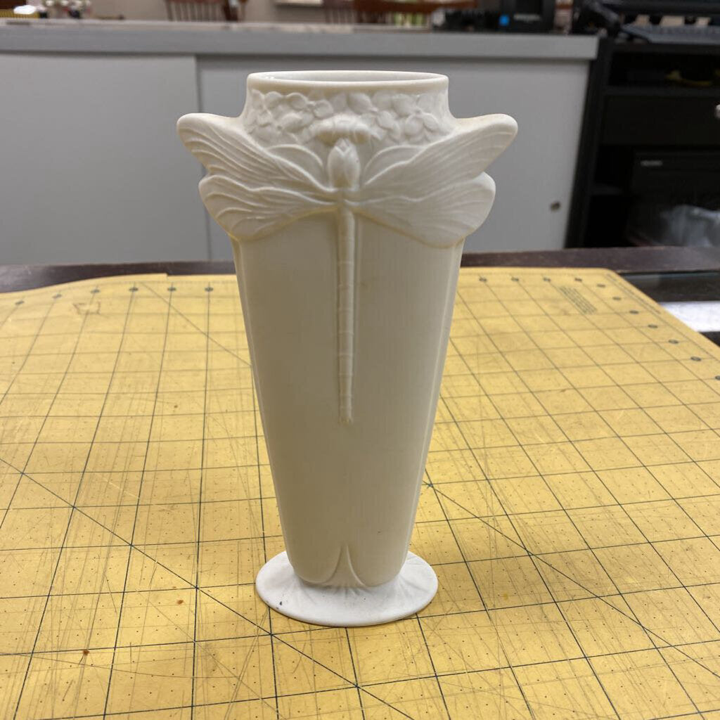 Christofle Bisque Dragonfly Vase