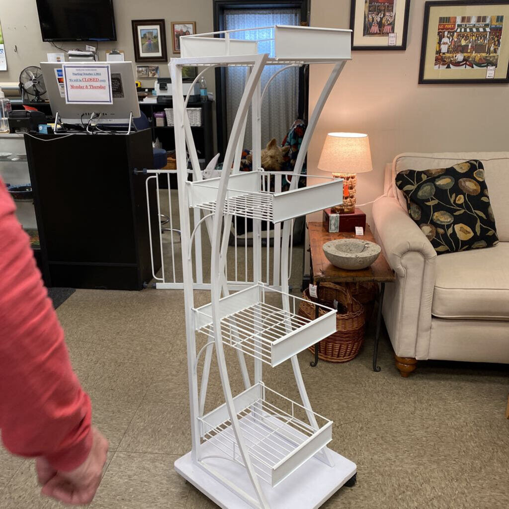 Metal Rolling Bookcase/Pantry Rack
