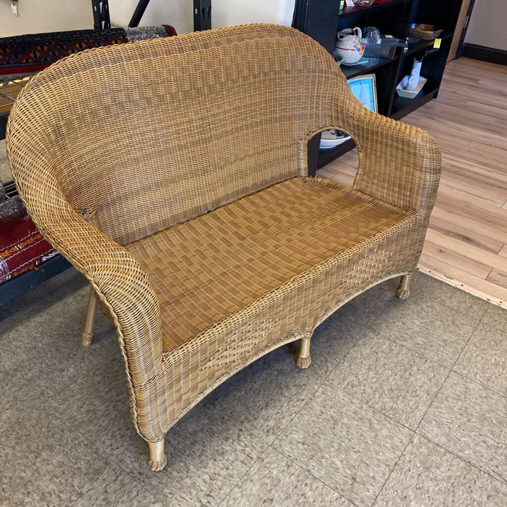 PVC Wicker Love Seat