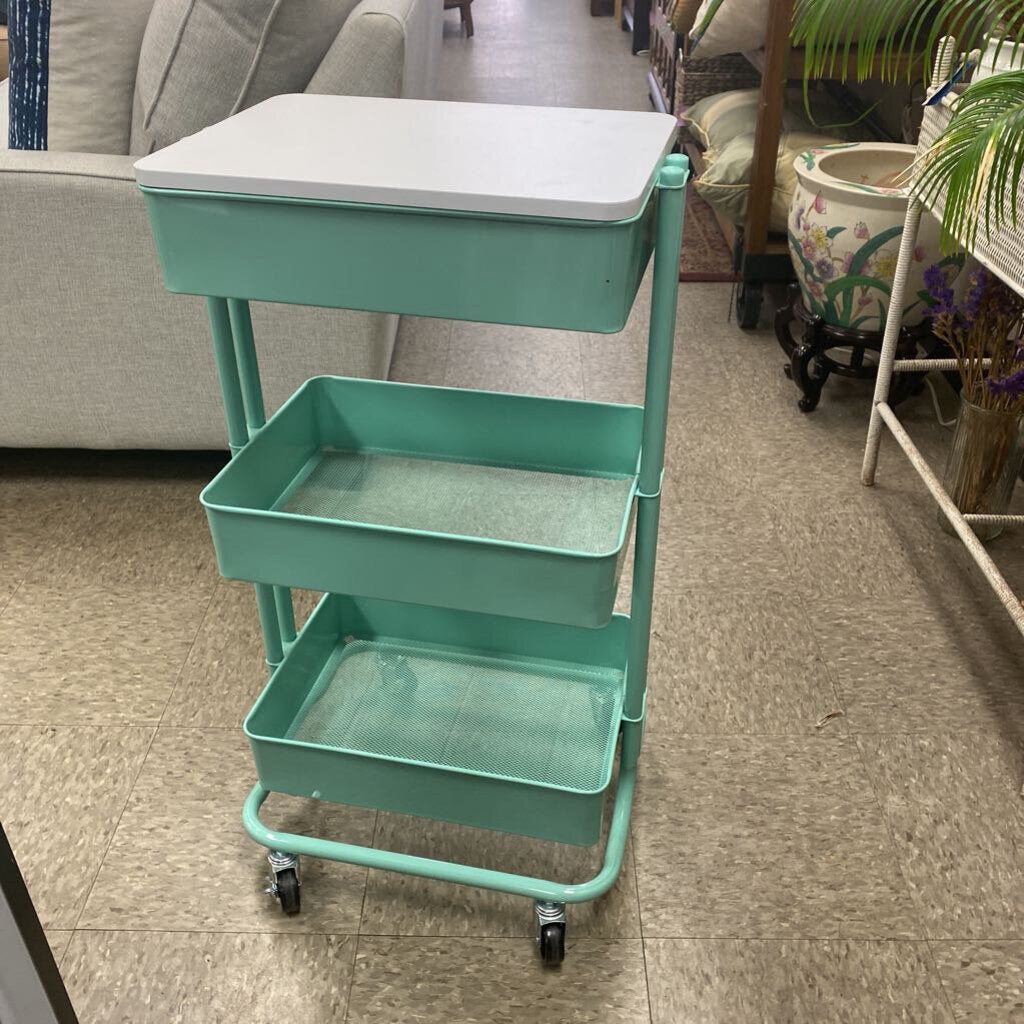 Ikea Raskog Wheeled Metal Cart w/Top