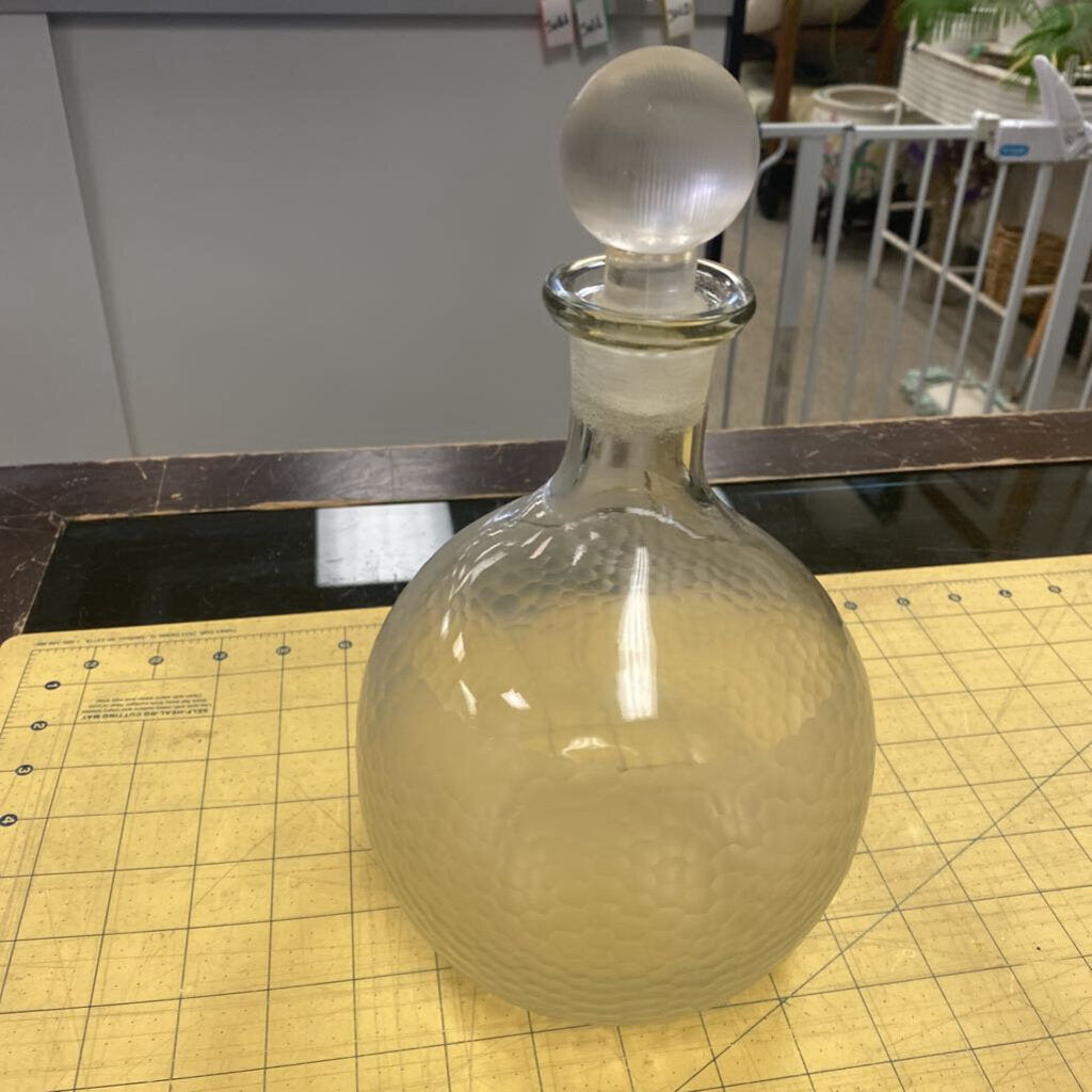 Dimple Glass Modern Decanter