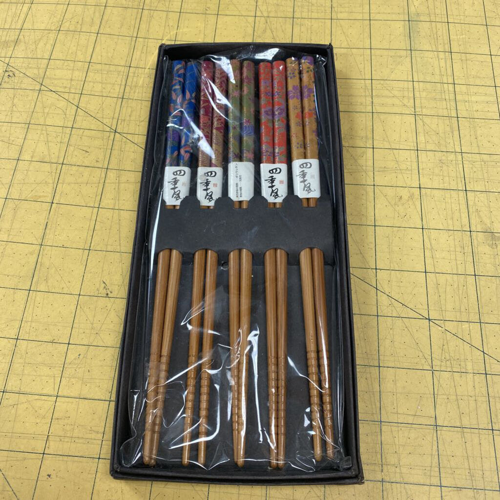 5 Pairs Wooden Chopsticks