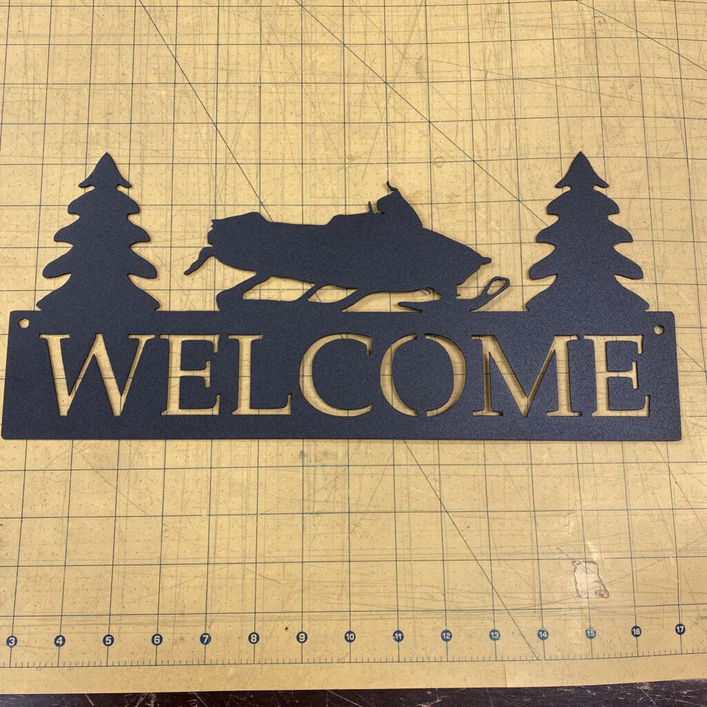 Laser Cut Metal Welcome Sign