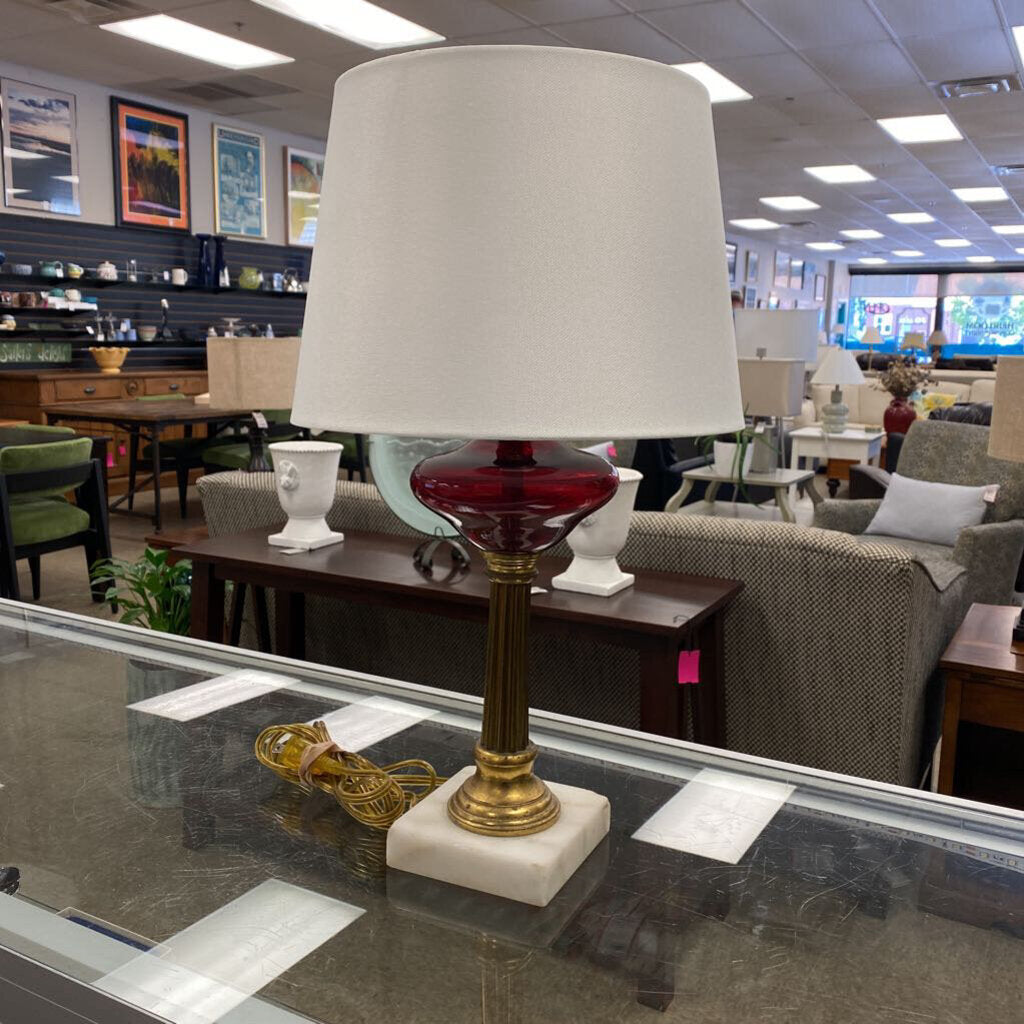 Vintage Glass Globe Lamp