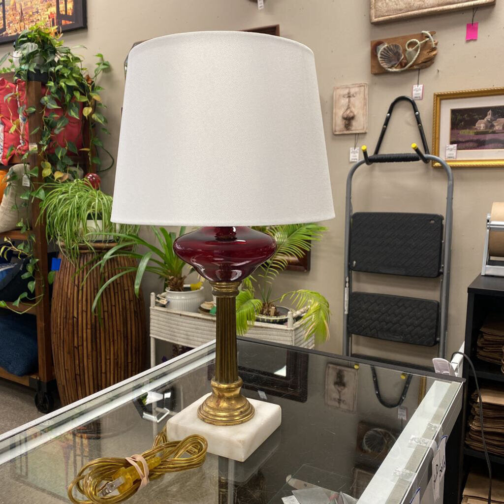 Vintage Glass Globe Lamp