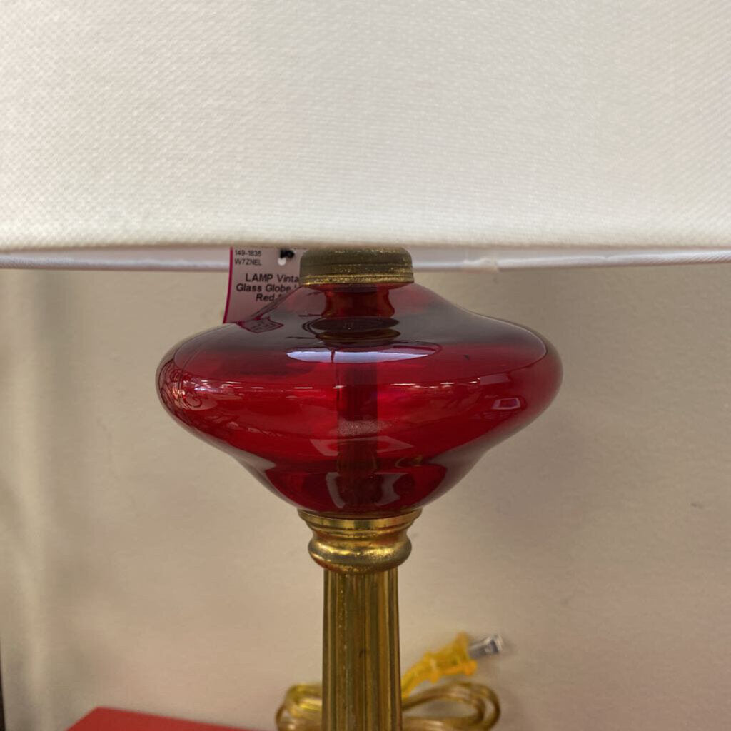 Vintage Glass Globe Lamp