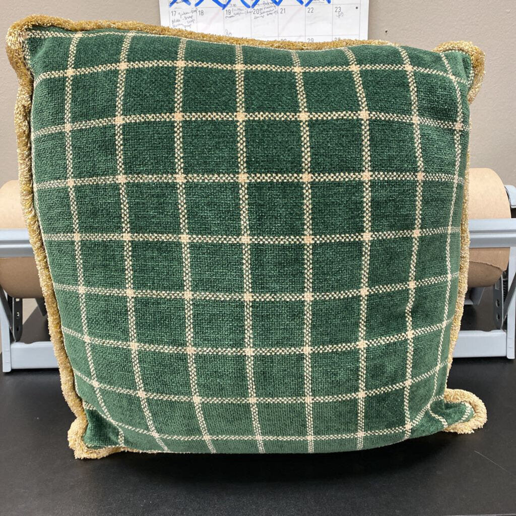Velour Plaid Accent Pillow