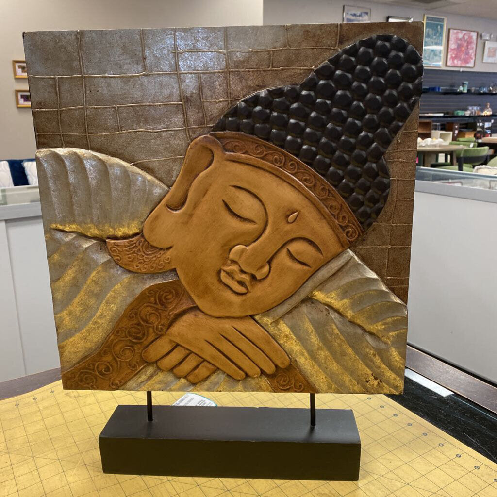Wooden Buddha Plaque