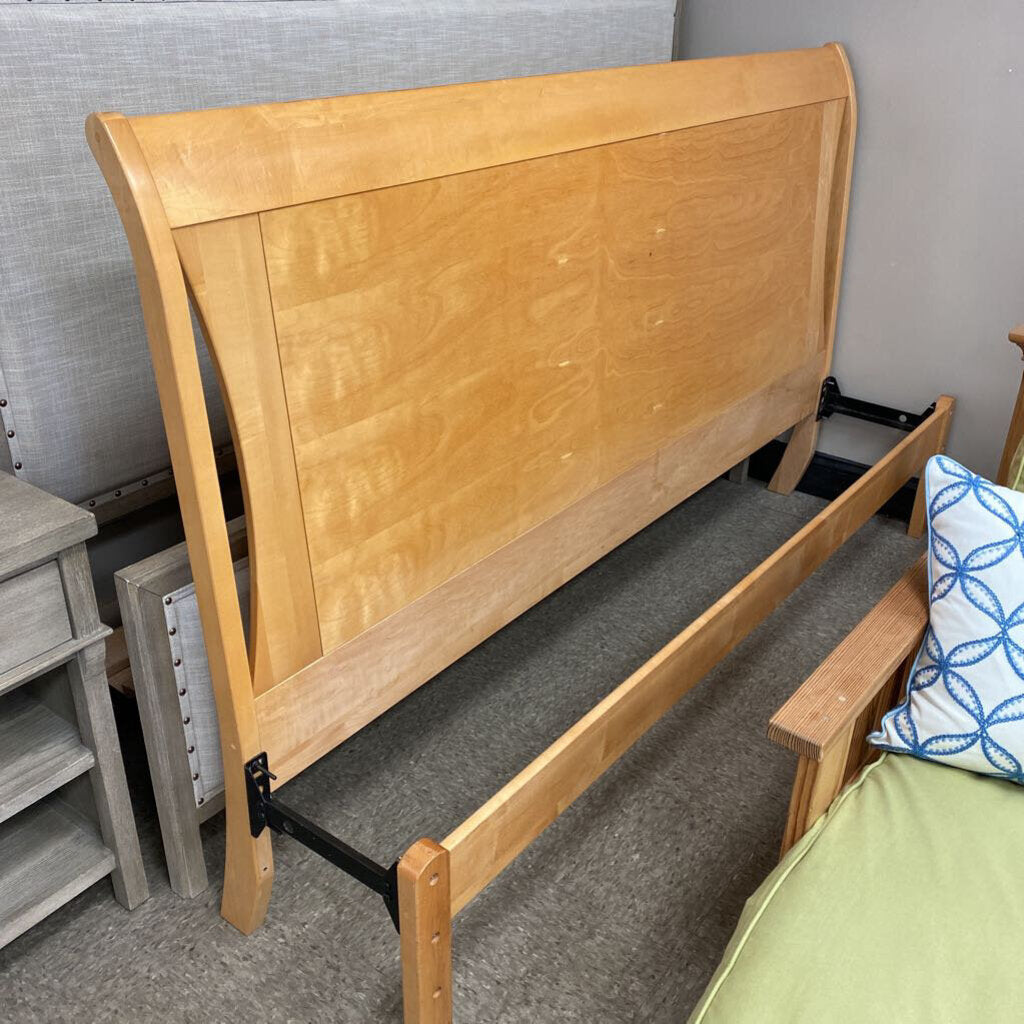 Modern Sleigh Style Platform Bed