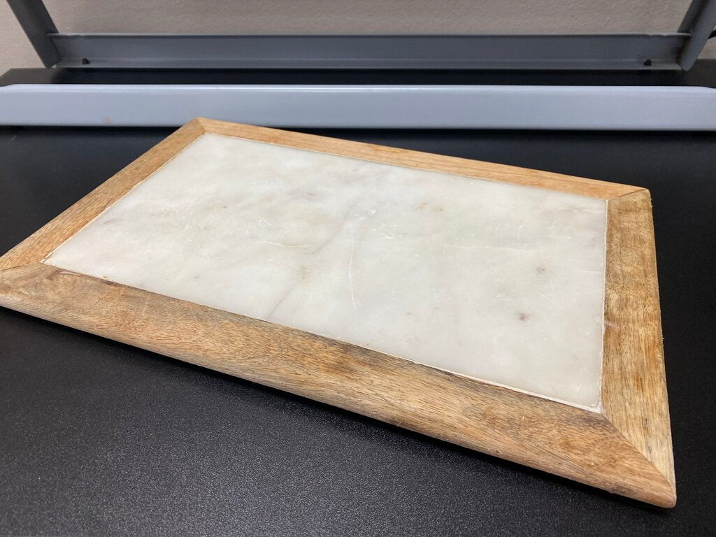 Wood and Marble Cheese Board