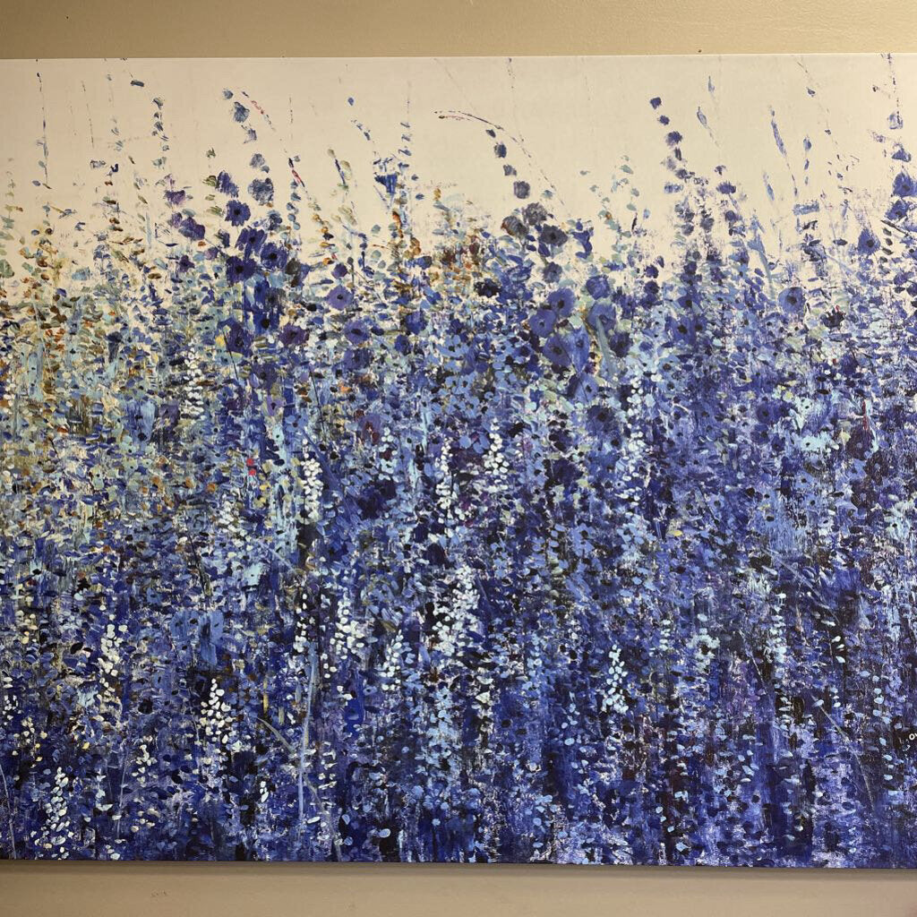Tim O'Toole "Shades of Blue Wild Flowers" Oil on Canvas