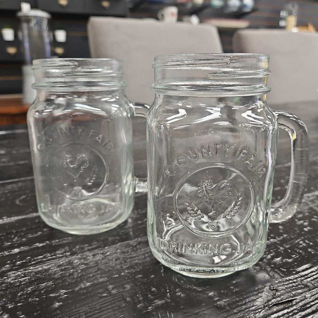Country Fair Drinking Jar - Set of 2