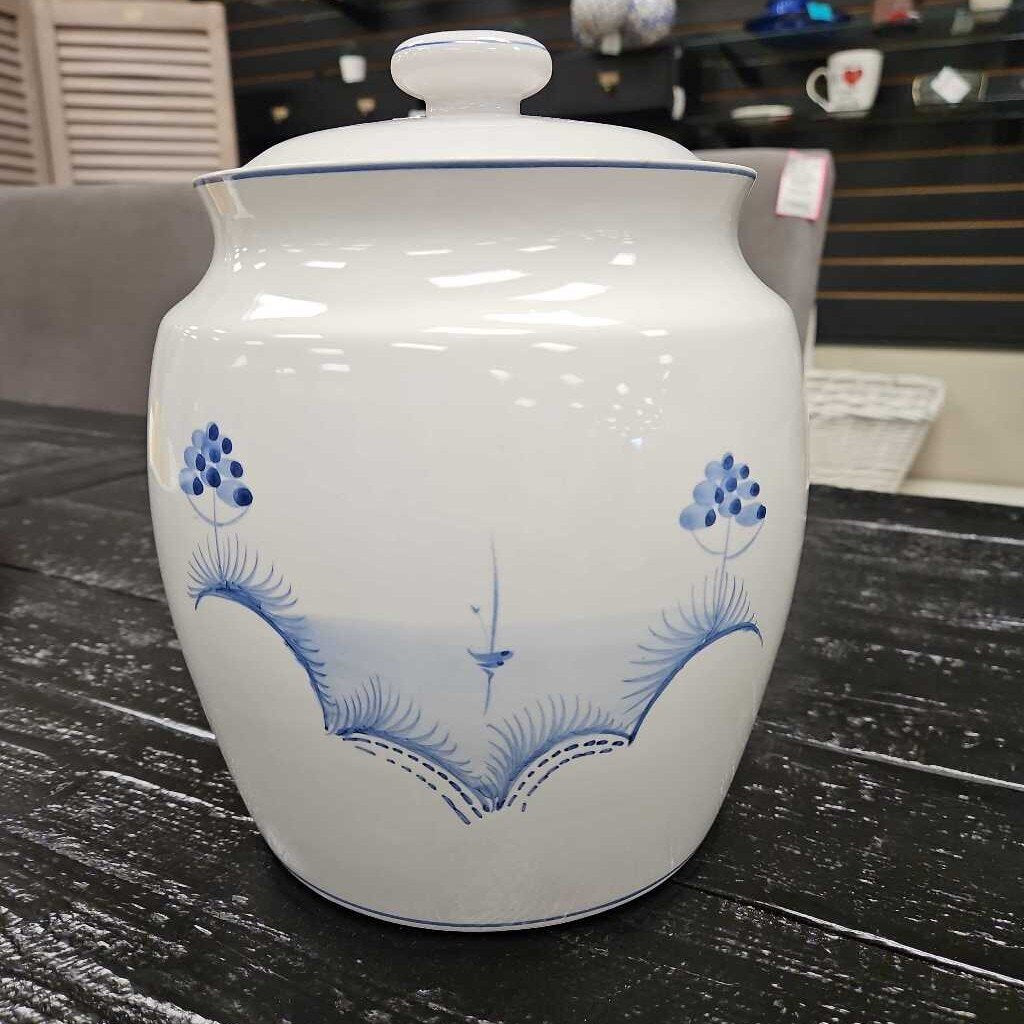 Hand Painted Ceramic Cookie Jar Made in Portugal