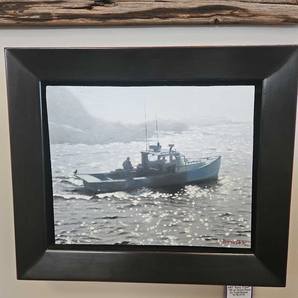 "Early Trawl" - Oil on Wood Panel by Todd Bonita