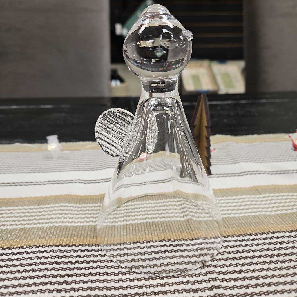 Vintage Clear Glass Angel