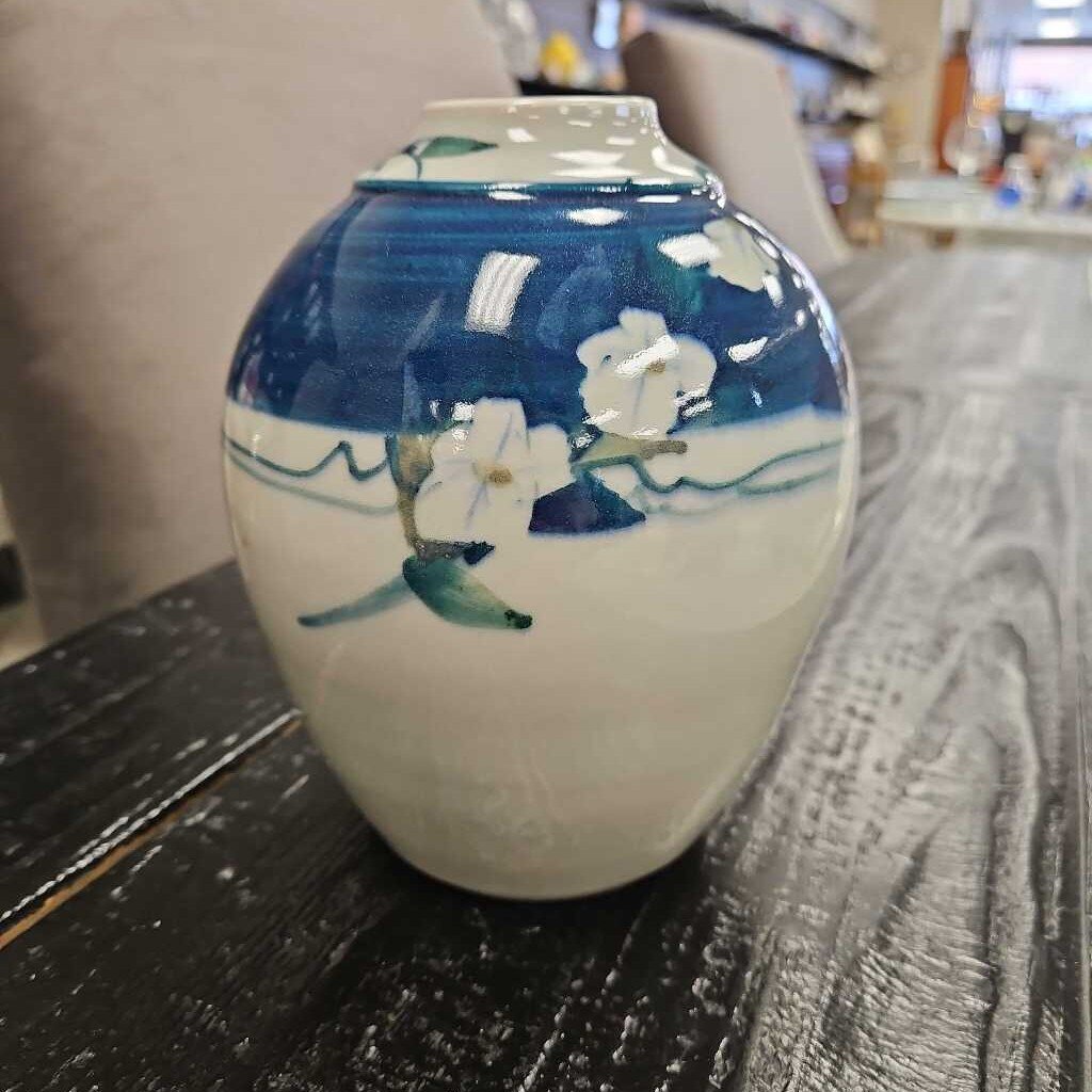 Hand Painted Ceramic Floral Vase