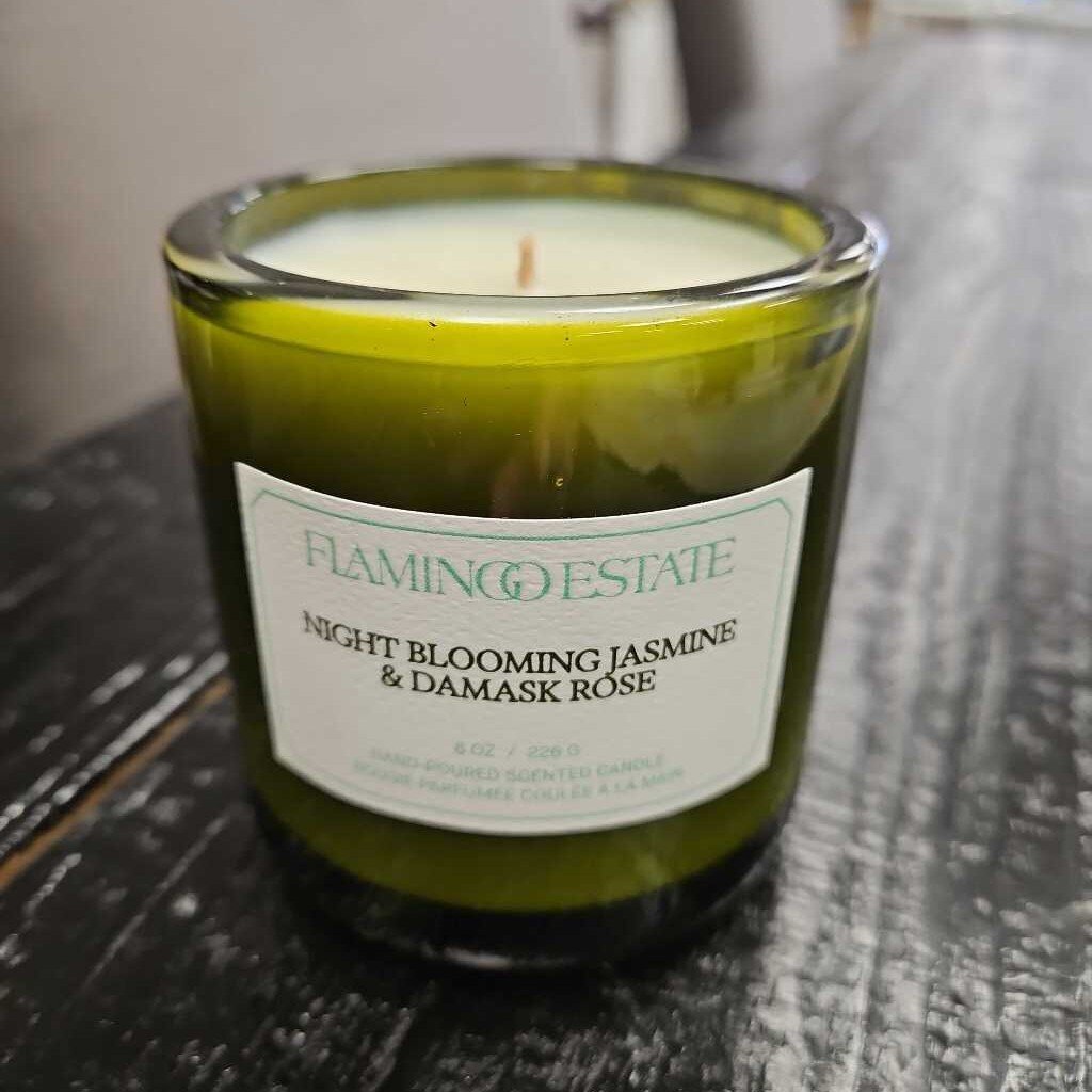 Flamingo Estate "Night Blooming Jasmine & Damask Rose" Hand-Poured Candle