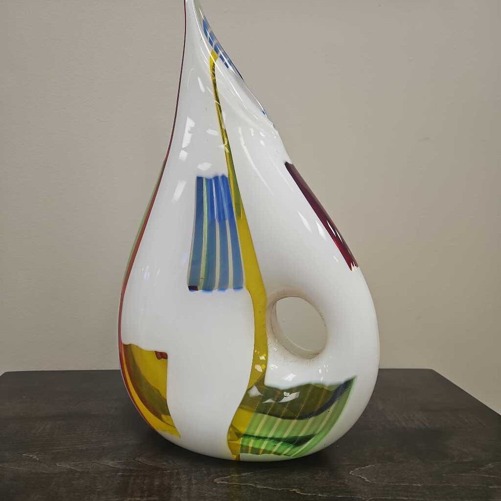 Anzolo Fuga Handblown Murano Glass Vase