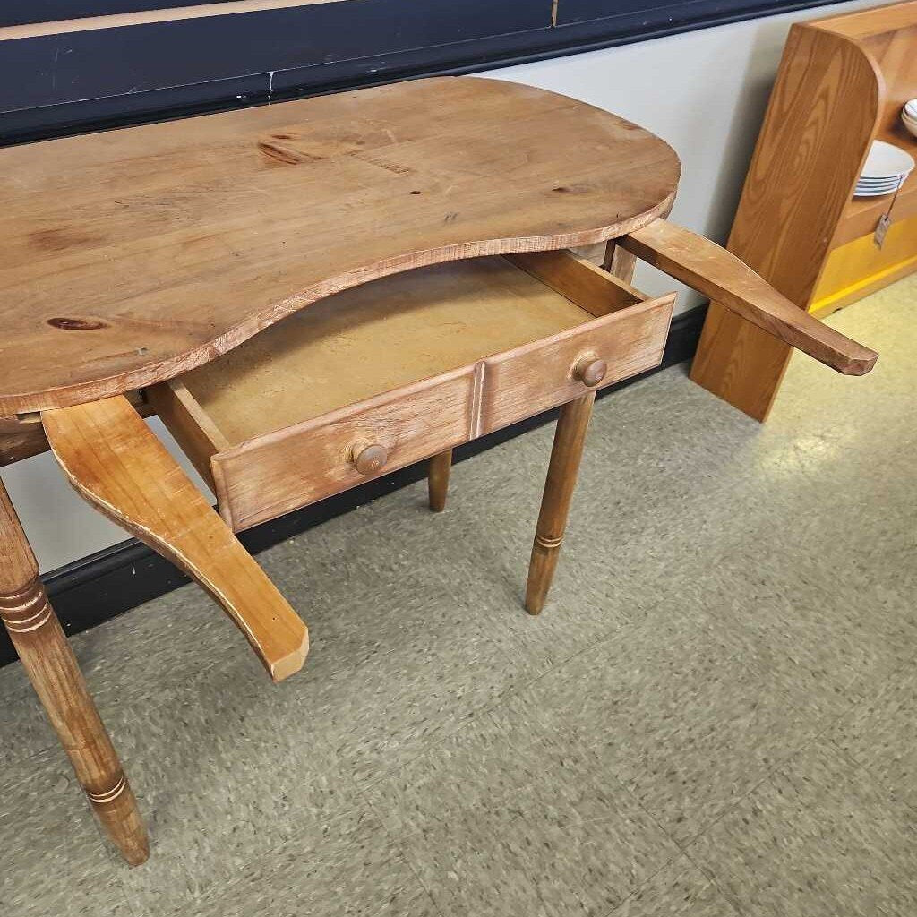 Vintage Kidney Shaped Single Drawer Dressing Table