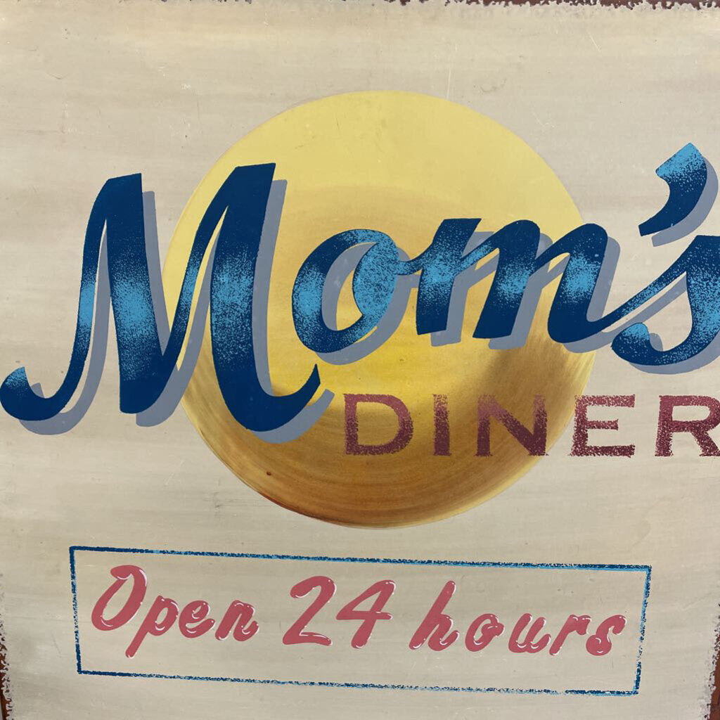 Vintage Style Mom's Diner, Metal Sign