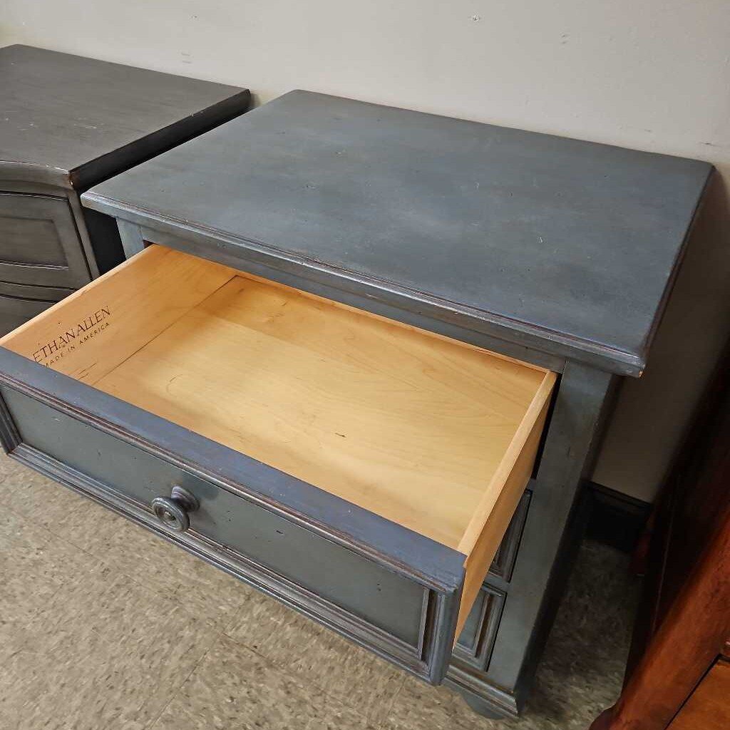 Ethan Allen 3-Drawer Solid Wood Vintage Nightstand