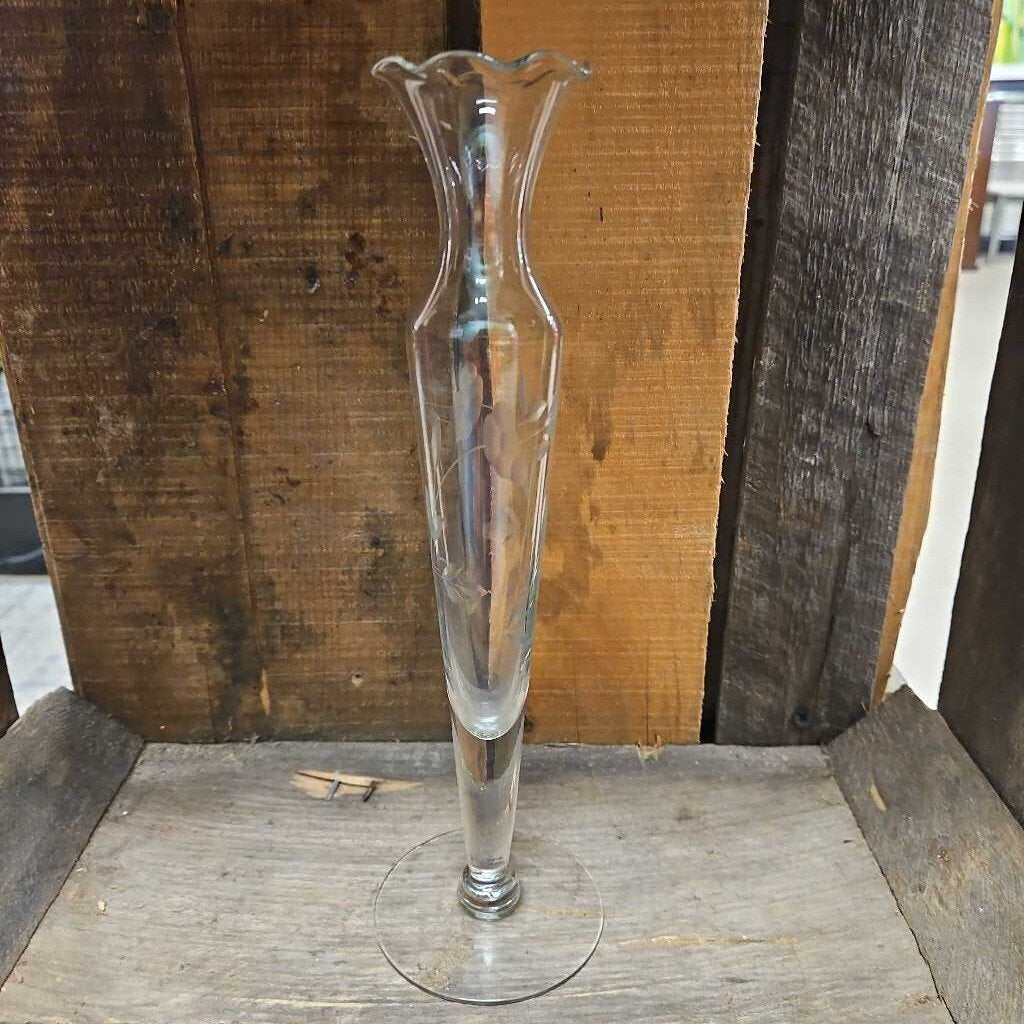 Princess House Heritage Hand Blown Crystal Bud Vase