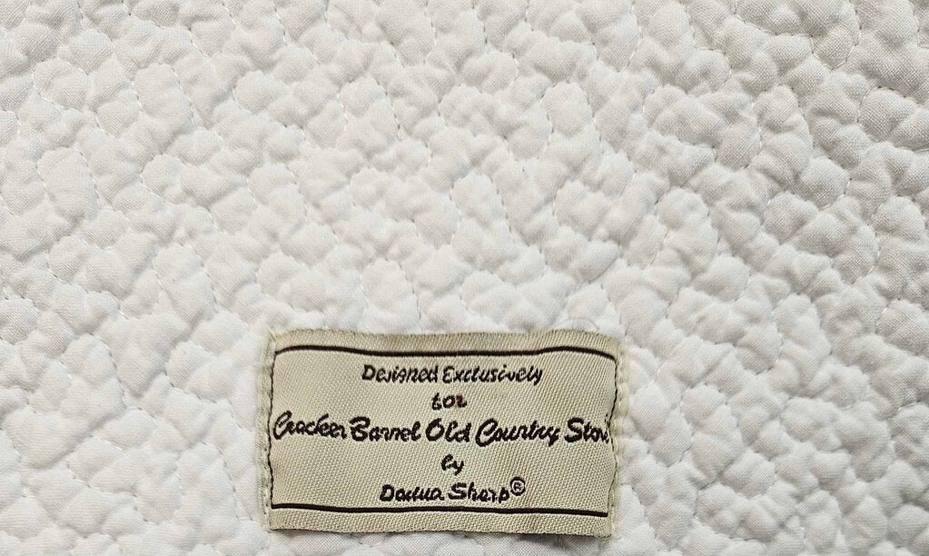 Cracker Barrel Old Country Store Blue & White Floral 100% Cotton Quilt