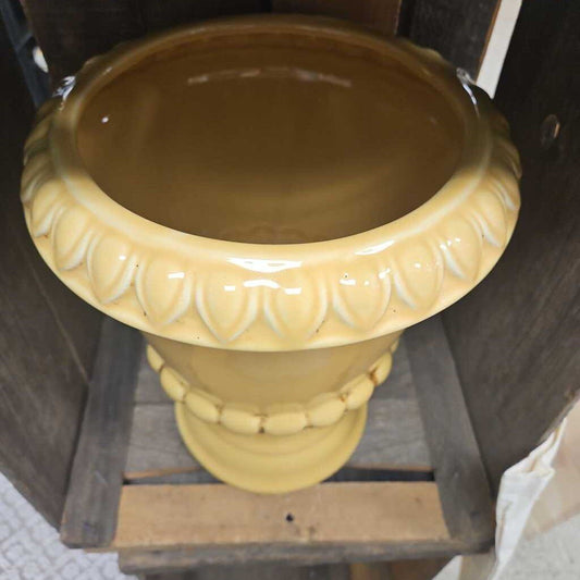 Ceramic Urn Planter with Decorative Rim
